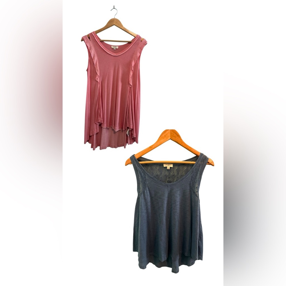 Umgee Coral and Blue Tank Tops